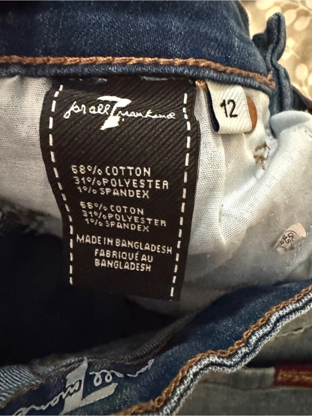 7 For All Mankind Light Blue Denim Jean Shorts